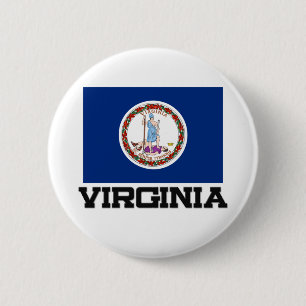 Virginia Flag Ronde Button 5,7 Cm