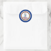 Virginia Flag Ronde Sticker (Tas)