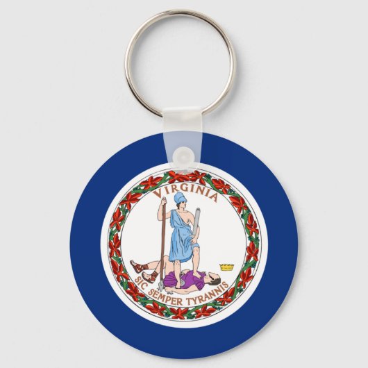 Virginia Flag Sleutelhanger (Voorkant)