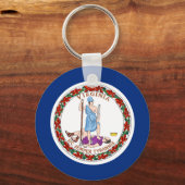 Virginia Flag Sleutelhanger (Voorkant)