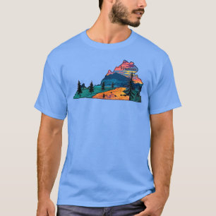 Virginia Fly Fishing State River Sunset van TeeCre T-shirt