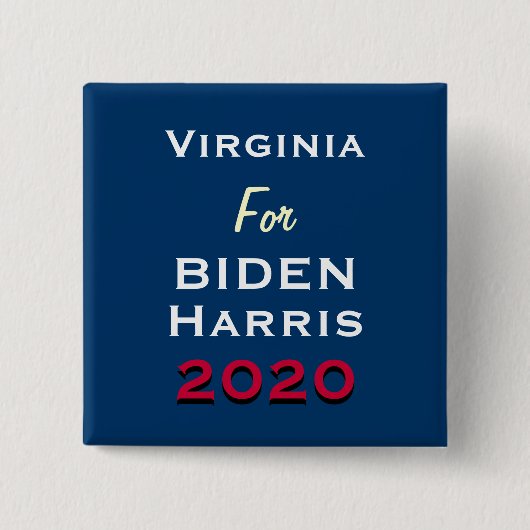 Virginia for BIDEN HARRIS 2020 Campaign Button (Voorkant)