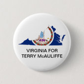 Virginia for TERRY McAULIFFE GOVERNOR Button (Voorkant)