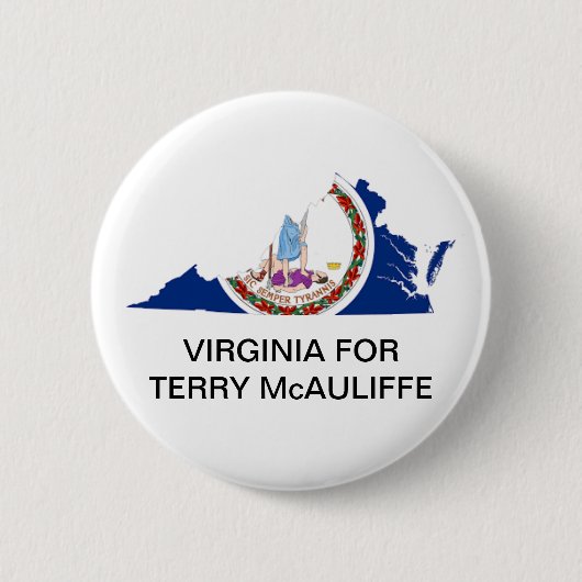 Virginia for TERRY McAULIFFE GOVERNOR Button (Voorkant)