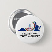 Virginia for TERRY McAULIFFE GOVERNOR Button (Voorkant /achterkant)