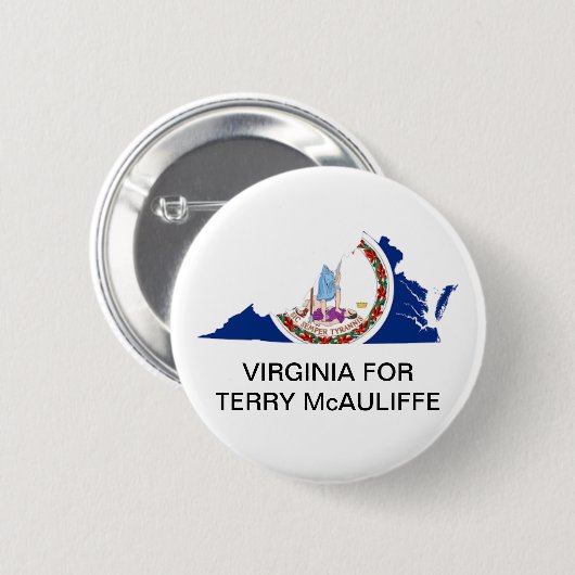 Virginia for TERRY McAULIFFE GOVERNOR Button (Voorkant /achterkant)