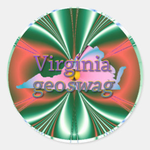 Virginia Geocaching levert Stickers Geoswag