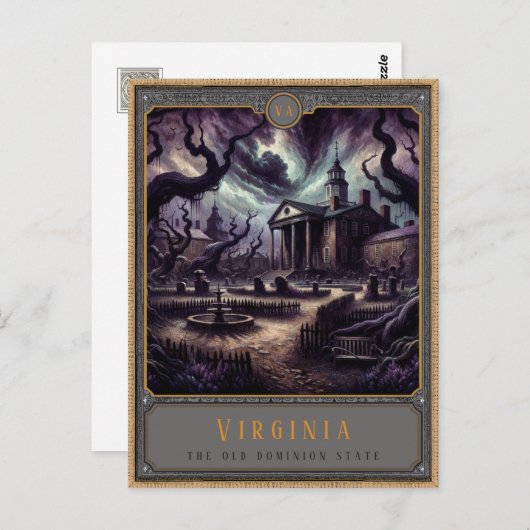 Virginia | Gotische kunst Briefkaart (Voorkant / Achterkant)