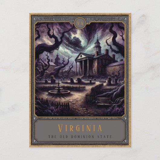 Virginia | Gotische kunst Briefkaart (Voorkant)