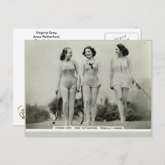 Virginia Gray, Anne Rutherford, Priscilla Lawson Briefkaart (Voorkant / Achterkant)