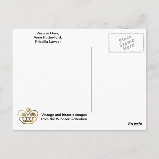 Virginia Gray, Anne Rutherford, Priscilla Lawson Briefkaart (Achterkant)