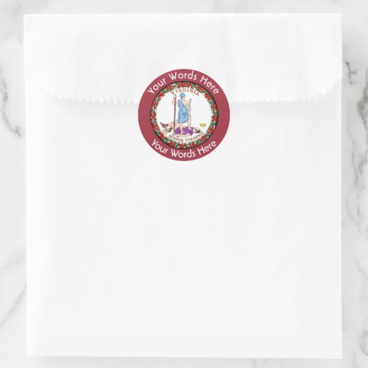 Virginia Great Seal Custom Sticker (Tas)