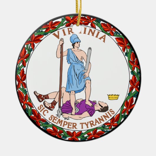 Virginia Great Seal Keramisch Ornament (Voorkant)