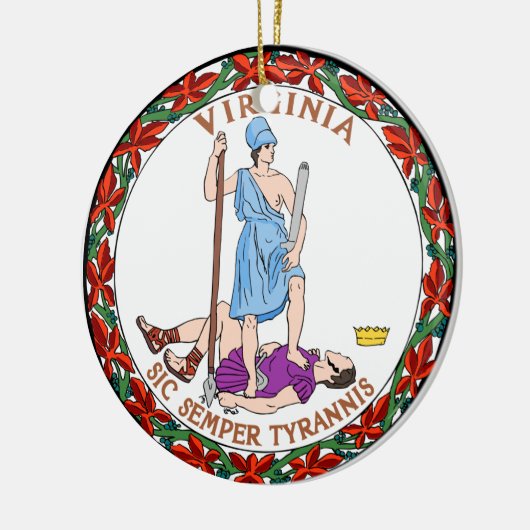 Virginia Great Seal Keramisch Ornament (Links)