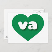Virginia green hart - Ik hou van va Briefkaart (Voorkant / Achterkant)