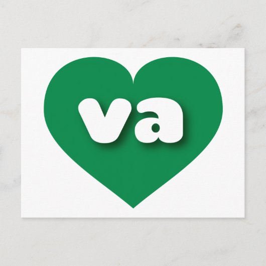 Virginia green hart - Ik hou van va Briefkaart (Voorkant)