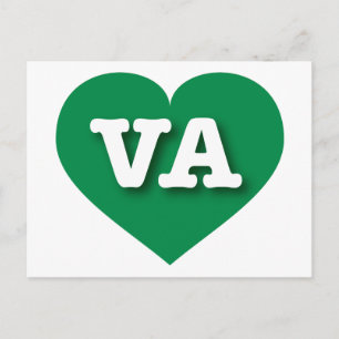 Virginia Green Heart - Ik hou van VA Briefkaart