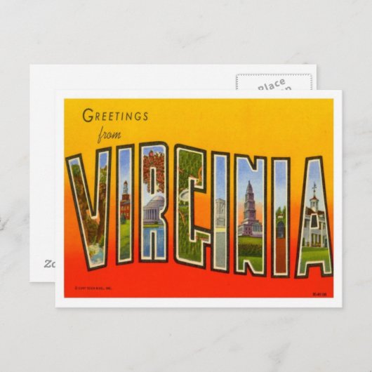 Virginia Greetings uit de VS Briefkaart (Voorkant / Achterkant)