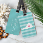 Virginia Heart | thuisstaat Bagagelabel