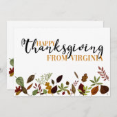 Virginia Herfst Foliage Thanksgiving Card Feestdagenkaart (Voorkant / Achterkant)