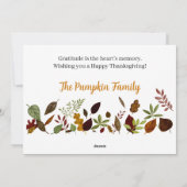 Virginia Herfst Foliage Thanksgiving Card Feestdagenkaart (Achterkant)