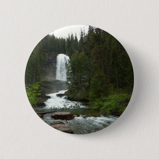Virginia Herfsten in het Glacier National Park Ronde Button 5,7 Cm (Voorkant)
