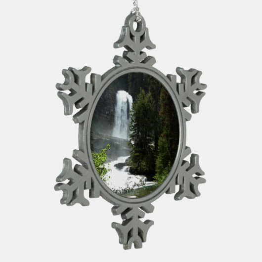 Virginia Herfsten in het Glacier National Park Tin Sneeuwvlok Ornament (Links)