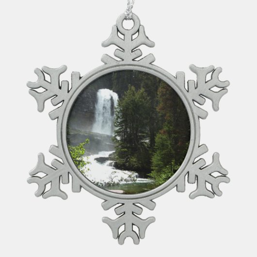 Virginia Herfsten in het Glacier National Park Tin Sneeuwvlok Ornament (Voorkant)