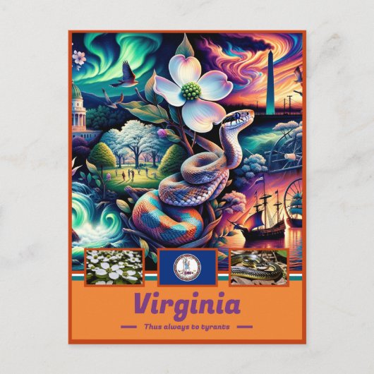 Virginia Historic Splendor Elegante bezienswaardig Briefkaart (Voorkant)