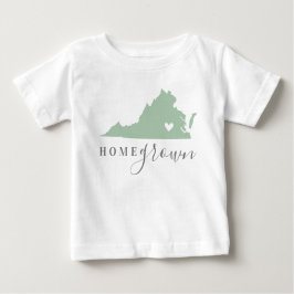 Virginia Home Grown | State-kaart bewerkbare kleur