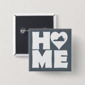 Virginia Home Heart State Button Badge Pin (Voorkant /achterkant)