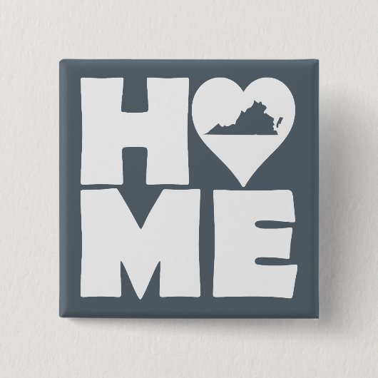 Virginia Home Heart State Button Badge Pin (Voorkant)
