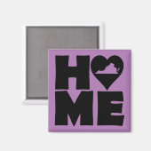 Virginia Home Heart State Fridge Magnet (Voorkant / Achterkant)