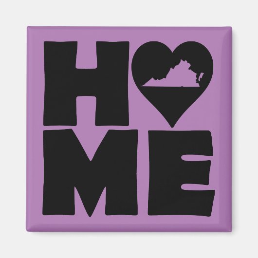 Virginia Home Heart State Fridge Magnet (Voorkant)