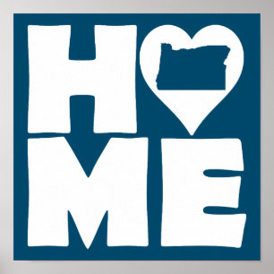 Virginia Home Heart State Poster Sign