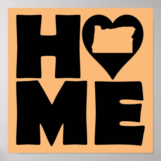 Virginia Home Heart State Poster Sign (Voorkant)