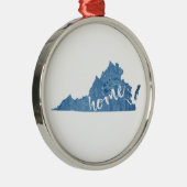 Virginia Home Houtstructuur Metalen Ornament (Rechts)