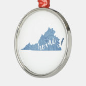 Virginia Home Houtstructuur Metalen Ornament (Links)