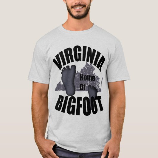 Virginia Home of Bigfoot T-shirt (Voorkant)