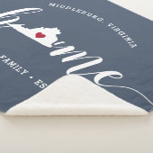 Virginia Home State Personalized Sherpa Deken (3/4)