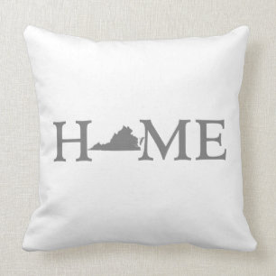 Virginia Home State Shaped Letter Gray Word Art Kussen