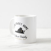 Virginia Home Sweet Home Familie Monogram Mok (Voorkant links)