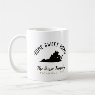 Virginia Home Sweet Home Familie Monogram Mok