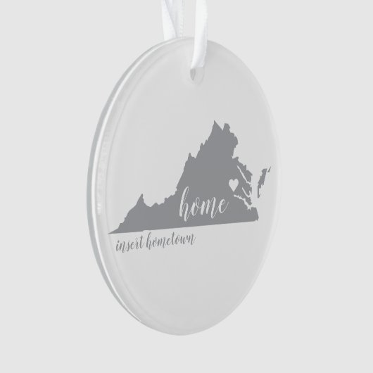 Virginia Hometown Personalized Ornament (voorkant)
