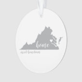Virginia Hometown Personalized Ornament (voorkant)