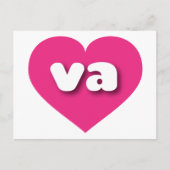 Virginia hot roze hart - Ik hou van va Briefkaart (Voorkant)