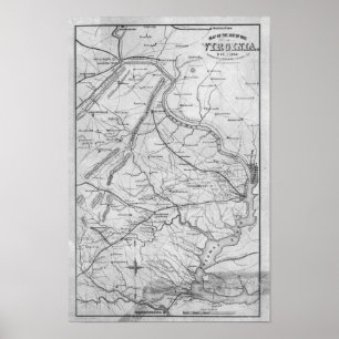 Virginia in de burgeroorlog poster