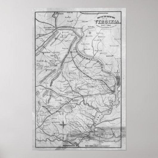 Virginia in de burgeroorlog poster (Voorkant)