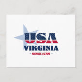 Virginia in rood, wit en blauw Briefkaart (Voorkant)