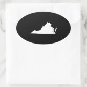 Virginia in White en Black Ovale Sticker (Tas)